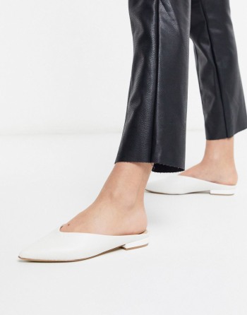 ALDO Nirasa Mule Flat Leather Bijele - Ženske Cipele | 05341GHKV
